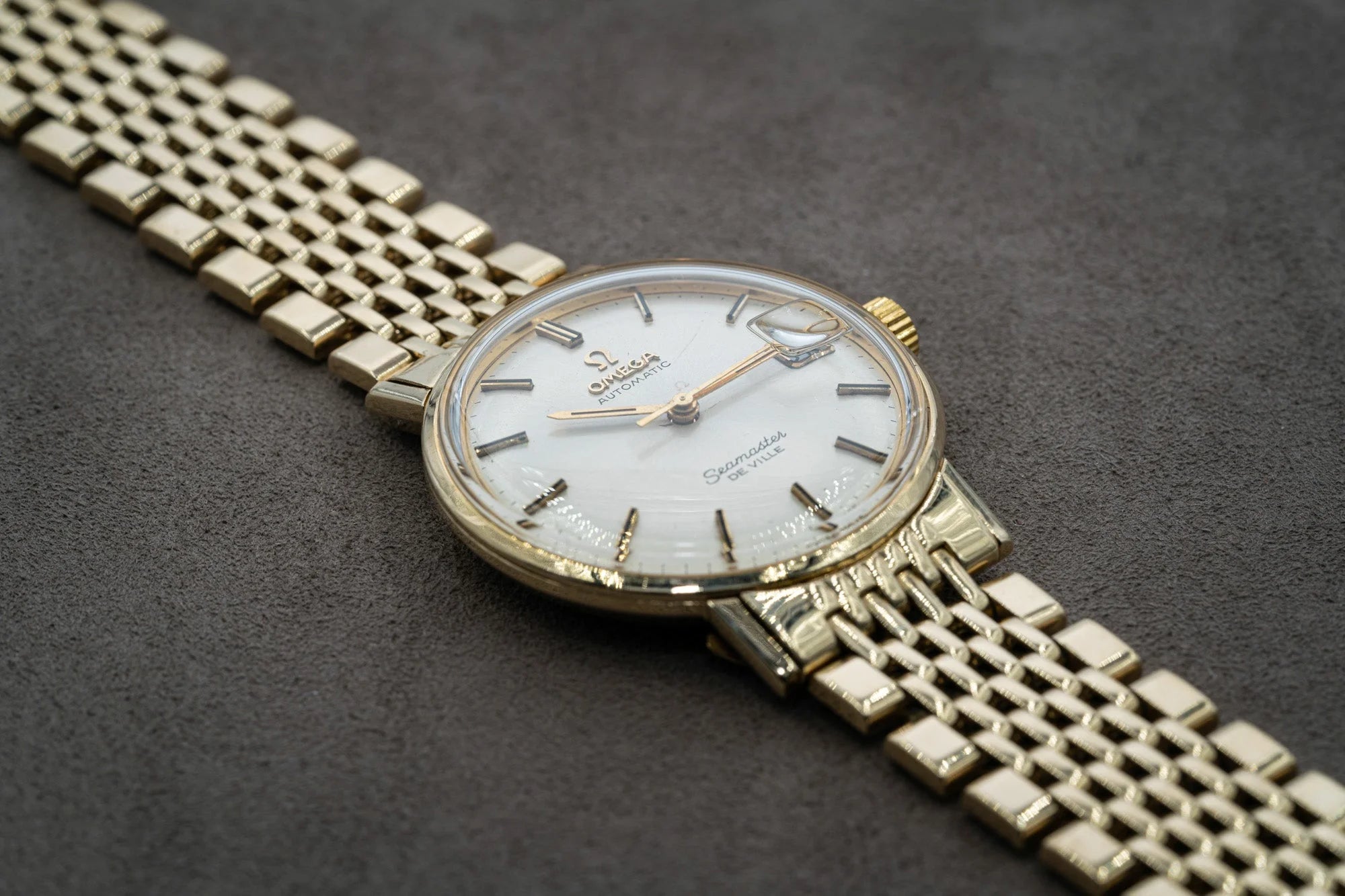 Omega seamaster deville 14k gold best sale