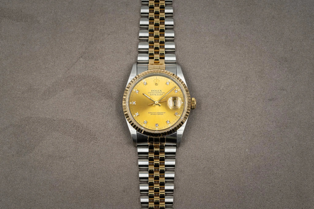 Rolex Datejust 16233 Diamond Champagne Dial