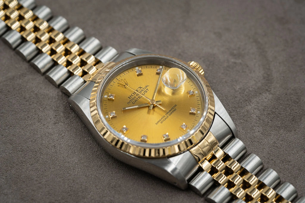 Rolex Datejust 16233 Diamond Champagne Dial